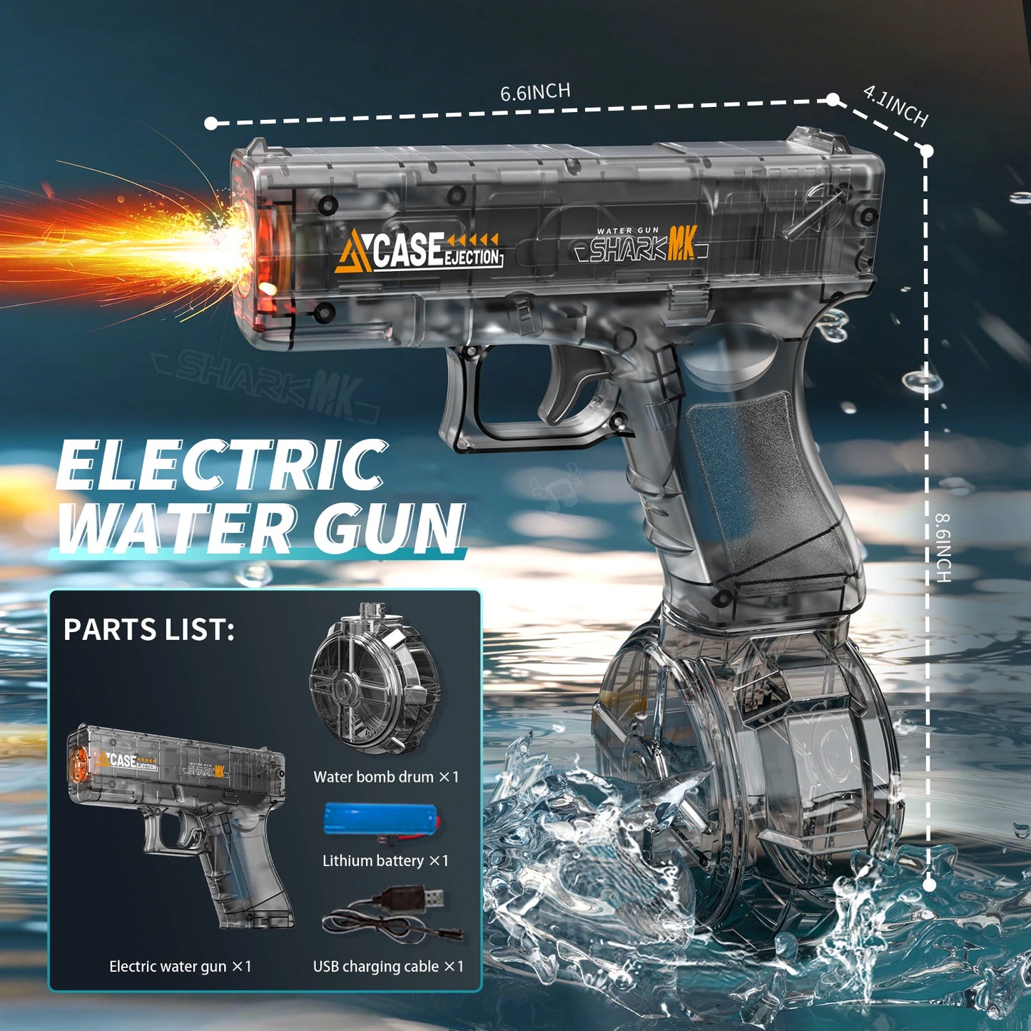 🔫💦 Electric Water Gun Toy | Portable Automatic Burst Blaster ⚡ | Kids Outdoor Summer Fun 🌞🏖️ Water Toys