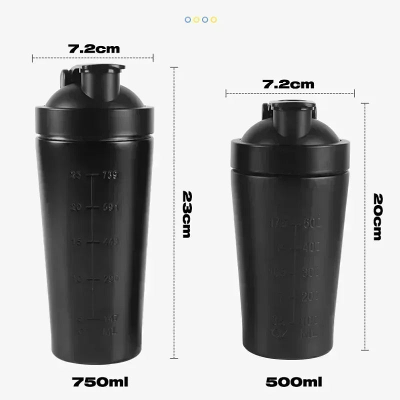 🥤💪 Multi-Color Stainless Steel Sports Shaker Cup – Leakproof