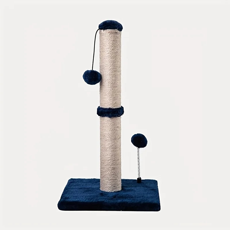 🐾🌳 34-Inch High Premium Sisal Cat Scratching Post with Hanging Ball