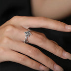 🖤💍 Retro Iris Cross Rhombus Ring – Gothic Punk Adjustable