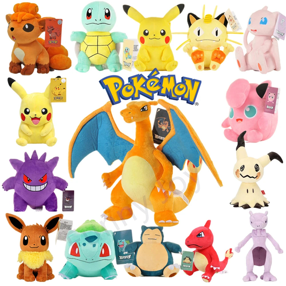 Pokémon Original Plush Toy – Gengar, Pikachu & Charizard