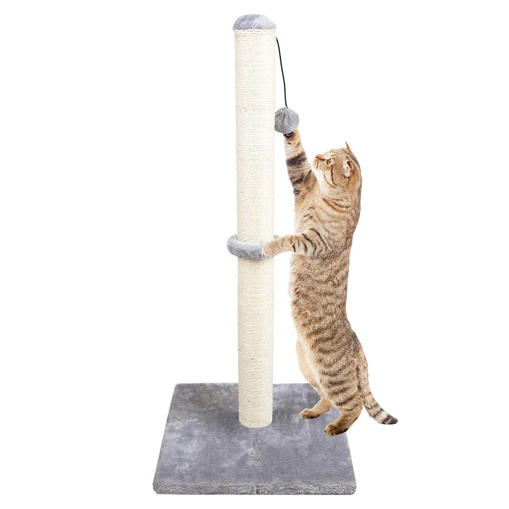 🐾🌳 Tall Premium Sisal Cat Scratching Post with Dangling Ball