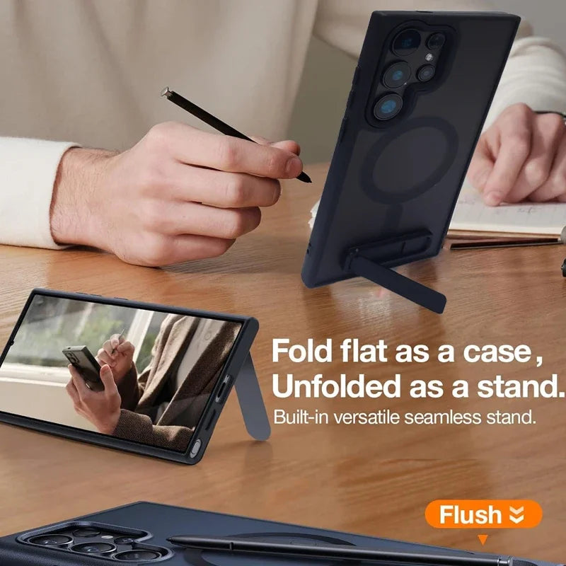 UYUXIO Magnetic Kickstand Case for Samsung Galaxy S & A Series