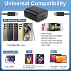45W Super Fast Charger with USB-C Cable for Samsung Galaxy