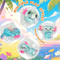 Glitter Axolotl Squishy Toy – Colorful Kawaii TPR Fidget Toy