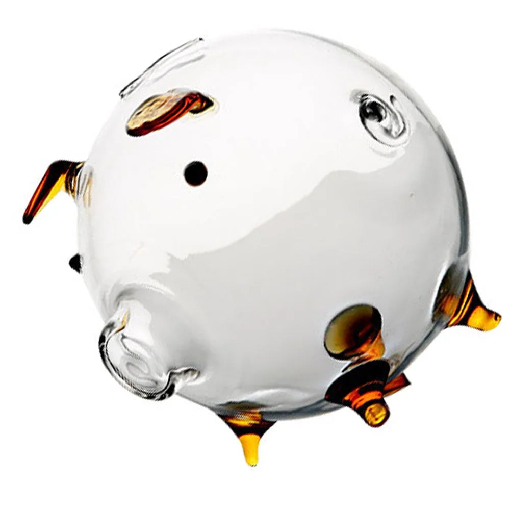 🐷✨ Glass Piggy Bank Clear Money Pot 💰 | Decorative Saving Pot & Lovely Money Box 🏡 | Cute Home Décor Gift for Kids & Adults