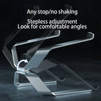 💻⬆️ P68 / P69 Aluminum Alloy Laptop Stand – Double Vertical Cooling Design