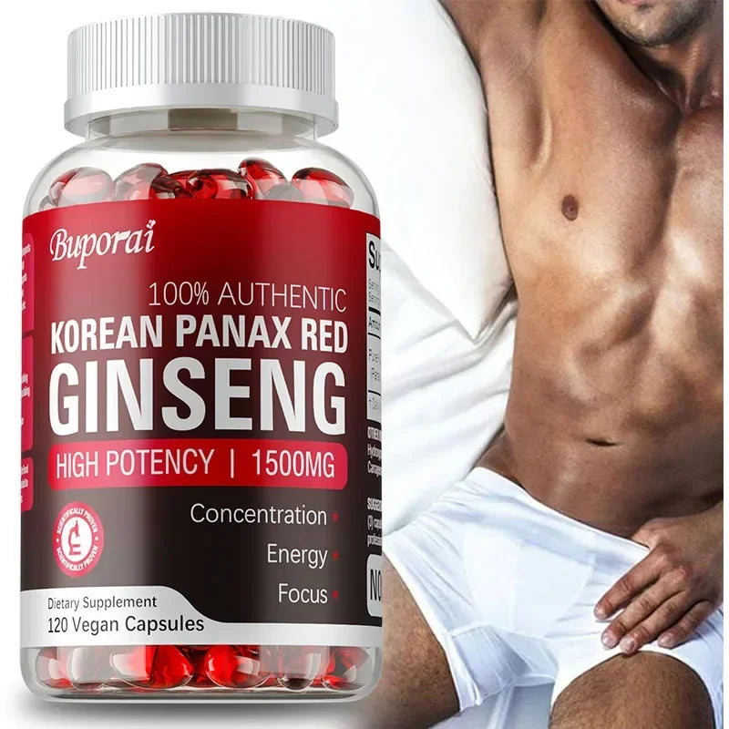 Korean Red Panax Ginseng Capsules – Natural Energy & Focus Support