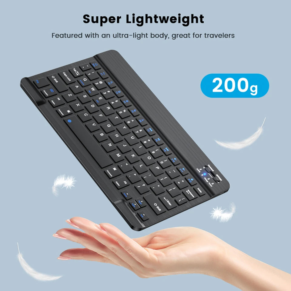 ⌨️📱 Mini Bluetooth Wireless Keyboard – Rechargeable Multi-Language