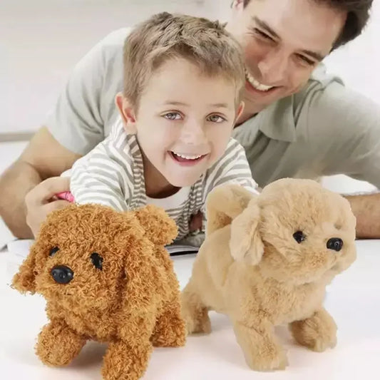 🐶🎶 Baby Walking & Barking Plush Puppy Toy – Interactive Electronic Pet with Tail Wagging | Montessori Toy for Toddlers & Kids