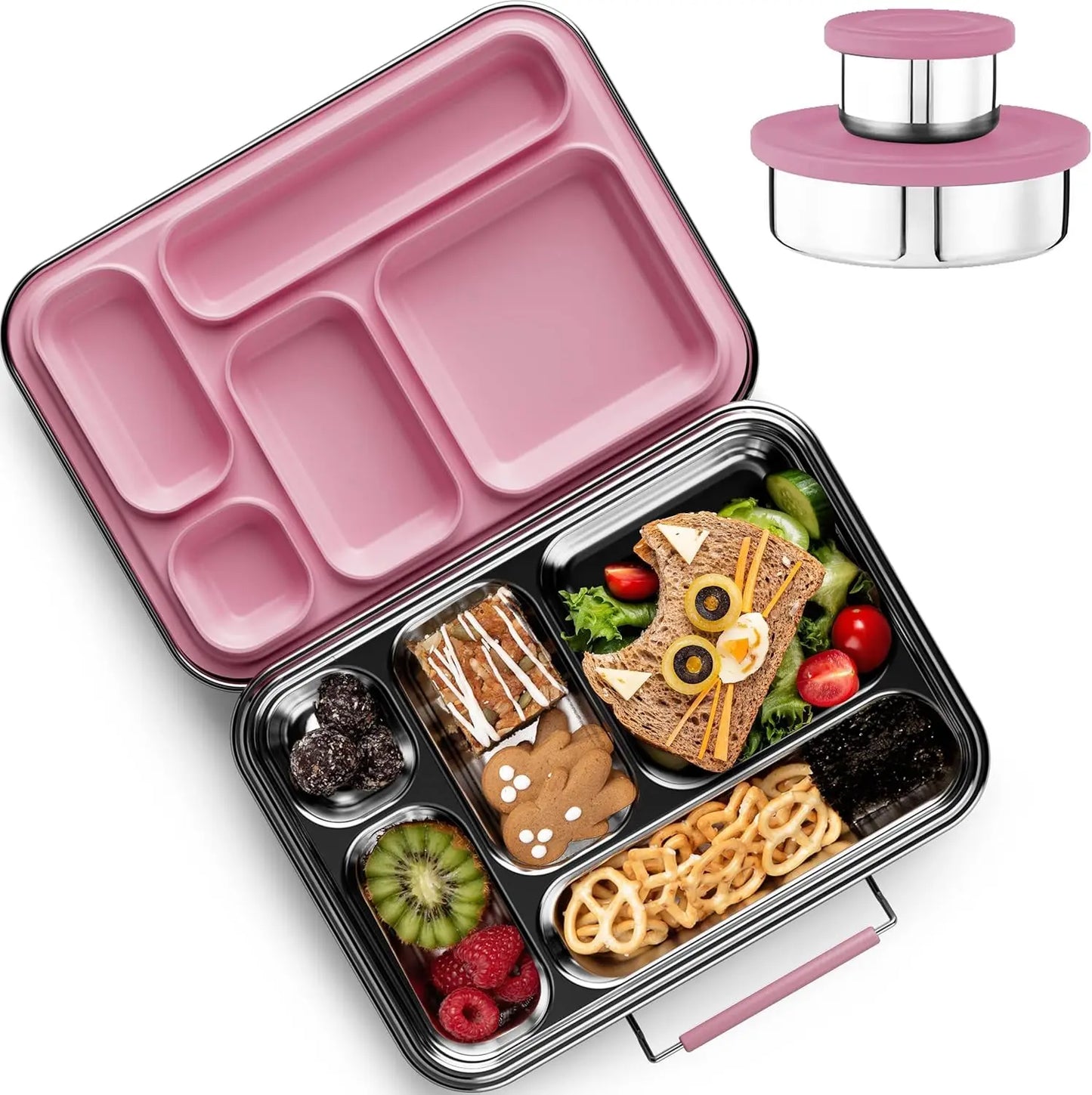 🥪✨ Stainless Steel Leakproof Bento Lunch Box | Food-Safe Compact Lunch Container 🍱 | Sandwich Friendly Lunch Box for Kids & Adults