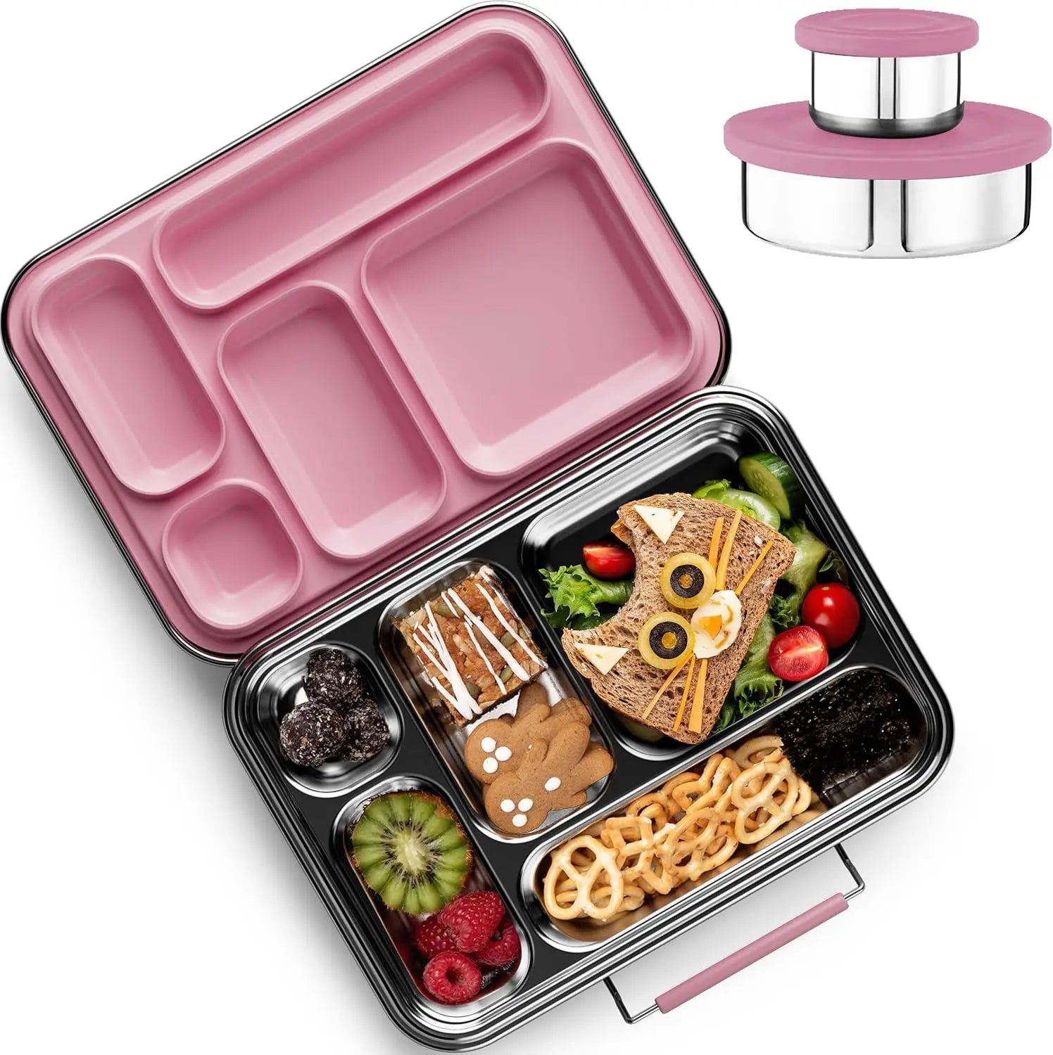 🥪✨ Stainless Steel Leakproof Bento Lunch Box | Food-Safe Compact Lunch Container 🍱 | Sandwich Friendly Lunch Box for Kids & Adults