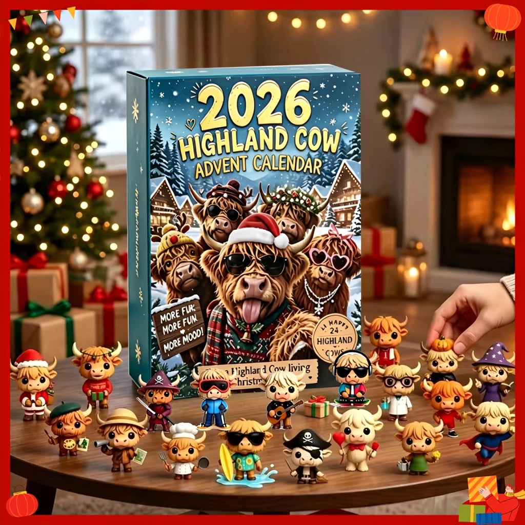 Highland Cow Advent Calendar – 24-Day Christmas Countdown