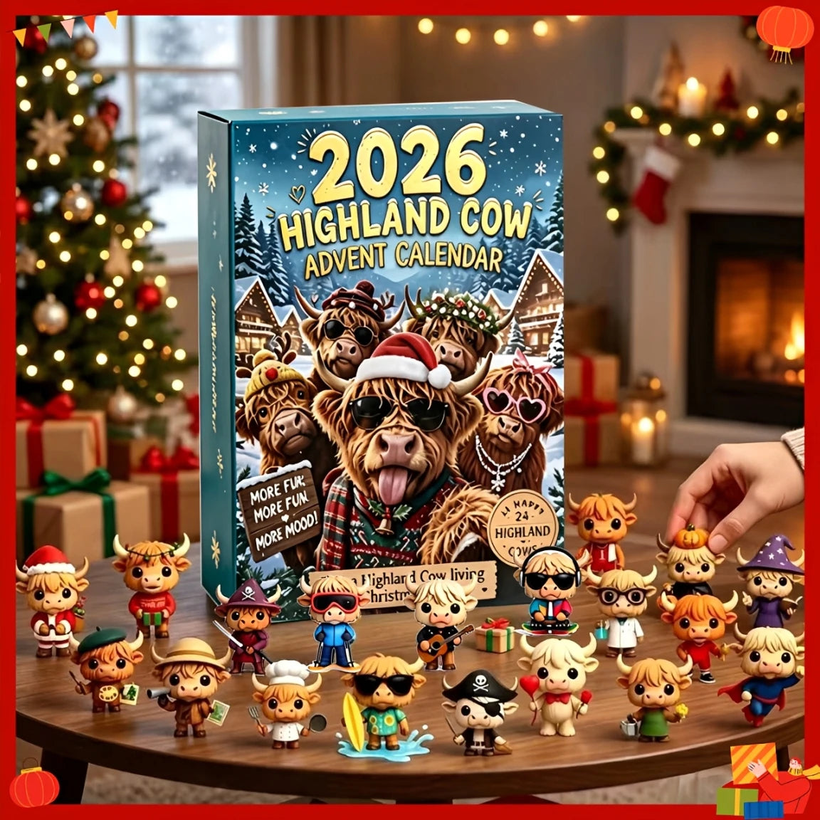 Highland Cow Advent Calendar – 24-Day Christmas Countdown