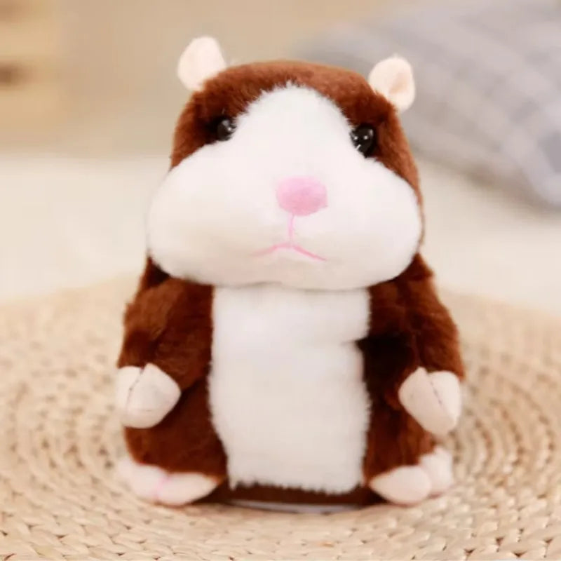 🐹💬 Cute Electric Talking Hamster Plush Toy – Interactive Voice-Repeating & Nodding Plush Companion for Kids