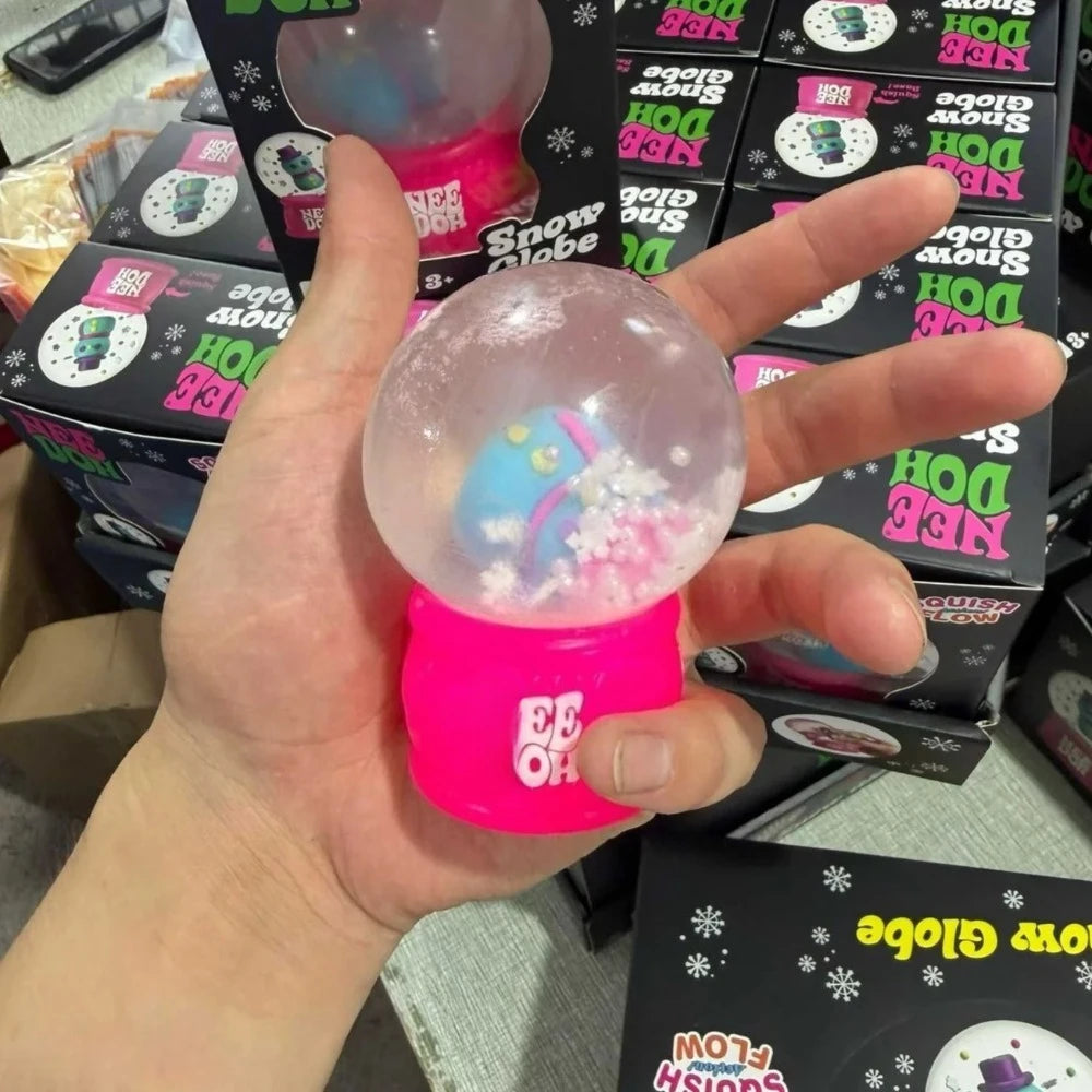 Snow Globe Fidget Squeeze Toy – Sensory Stress Relief Fidget