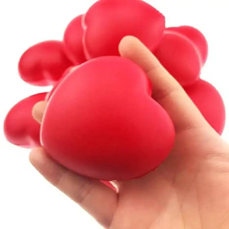 Heart Stress Balls – 2-Pack Red Heart-Shaped Foam Fidget Toys
