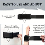 Adjustable Wrist Cuff for Cable Machine – Neoprene Padded Gym Ankle/Wrist Strap for Arm & Glute Training | Fitness Attachment for Men & Women (1 Pc)