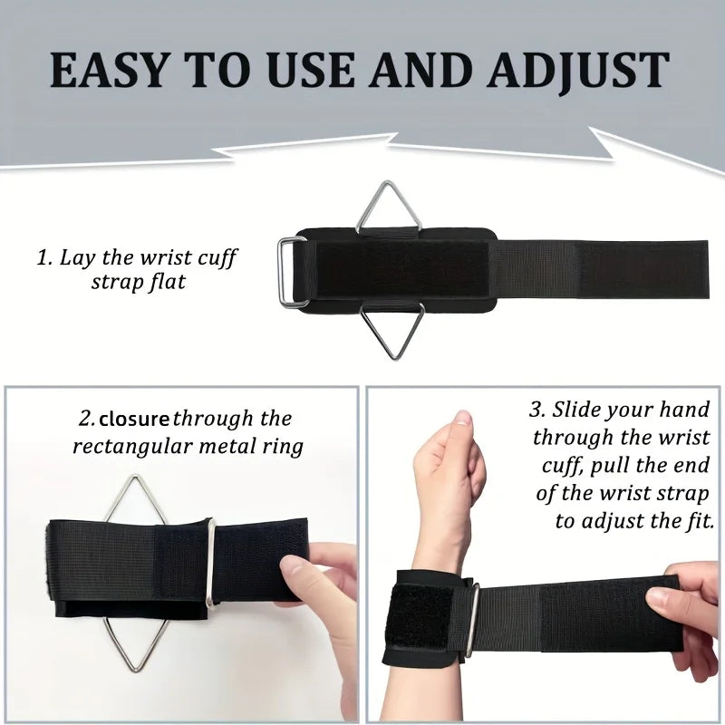 Adjustable Wrist Cuff for Cable Machine – Neoprene Padded Gym Ankle/Wrist Strap for Arm & Glute Training | Fitness Attachment for Men & Women (1 Pc)