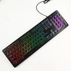RGB Backlit Wired Gaming Keyboard – Mute USB Keyboard for Office & Home