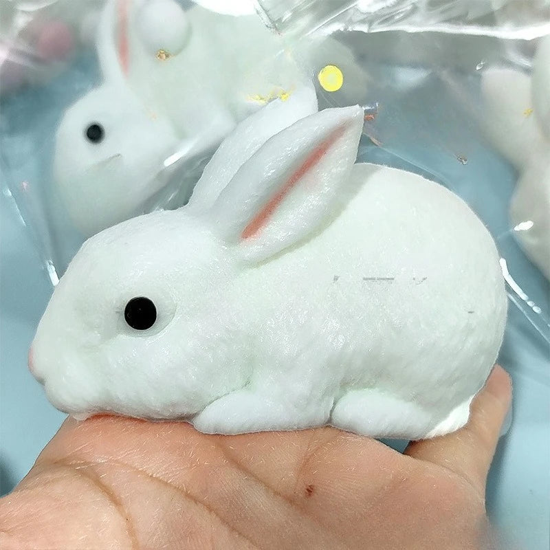 White Rabbit Squishy Toy – Soft Resin Slow-Rebound Fidget