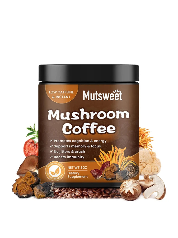 ﻿ Organic Ground Coffee with Lion's Mane Mushroom and Chaga| Nootropic Mushroom Coffee for Better Focus and Immune Support