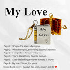 📖💙 To My Champion Son Book Necklace 🏆 | Engraved Openable Book Pendant with 6 Message Pages ✨ | Birthday Gift for Boys – My Little Hero 💪