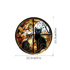 Scary Cat Halloween Window Sticker – Static Cling Décor