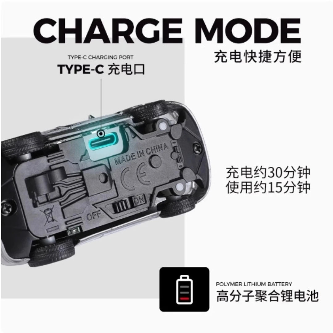 Car Model 1:64 6401 FPV RC Camera Mini Vehicle Full Scale Photo Self-stabilizing Rear Drive with 720P Remote Control Car