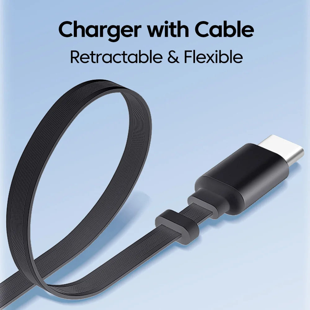 🔌 3-in-1 USB-C 120W Fast Charging Wall Adapter with Retractable Cable ⚡ | Dual Device Smart Charger for iPhone, Samsung & Google Pixel | Compact, Stylish & Travel-Ready