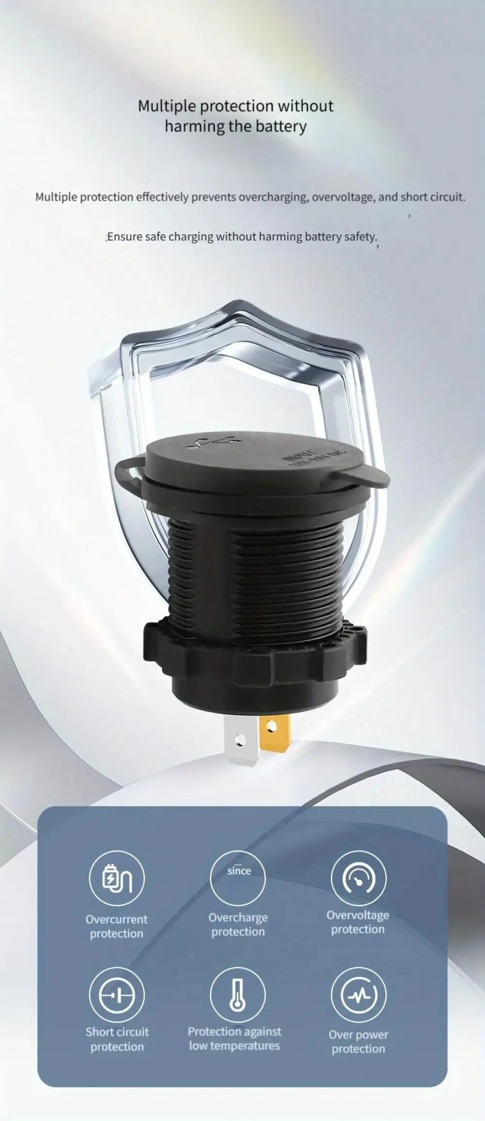 🚗 4‑Port PD + QC 3.0 Car Charger with Voltmeter | 83W Fast Charge | Waterproof 12V/24V