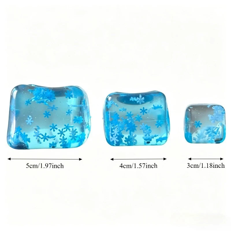 Snowflake Ice Cube Squishy Toy – Slow-Rising Sensory Fidget