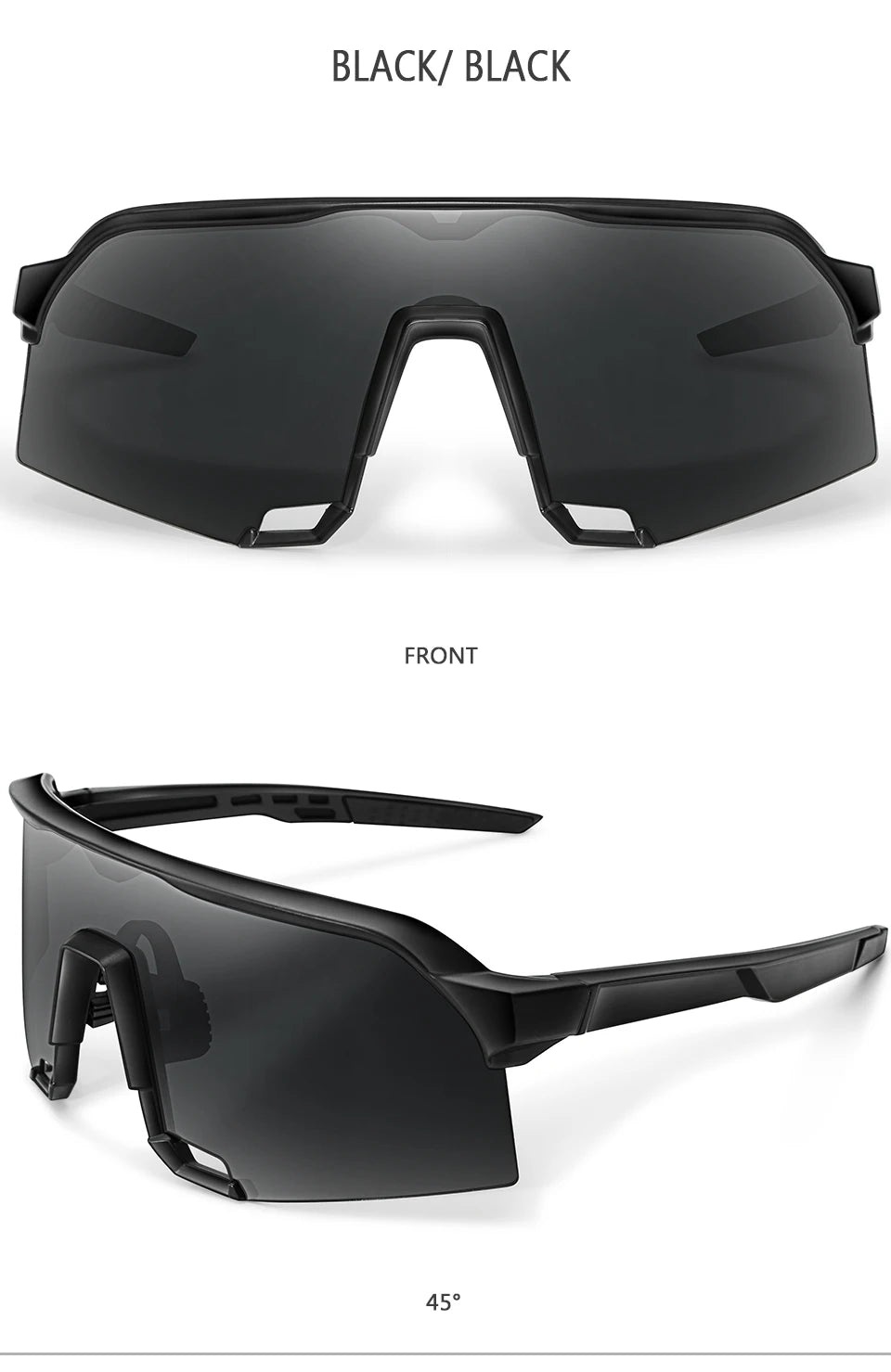 Cycling Sunglasses for Men and Women UV400 Available in 5 colors, these big-frame eyewear pieces are perfect for running, fishing, and other sports activities.