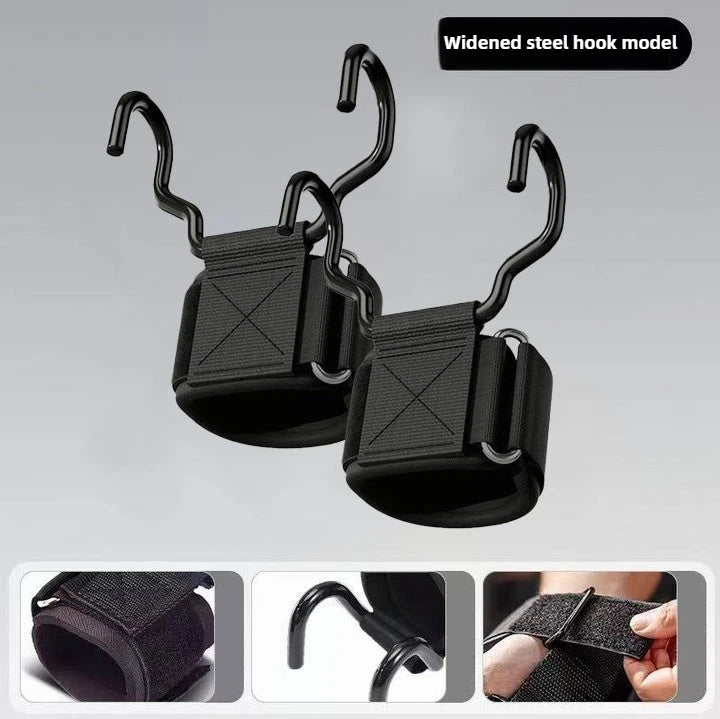🏋️ Weight Lifting Hook Grips with Wrist Wraps – Heavy Duty Lifting Straps for Deadlifts, Pull-Ups & Strength Training 💪