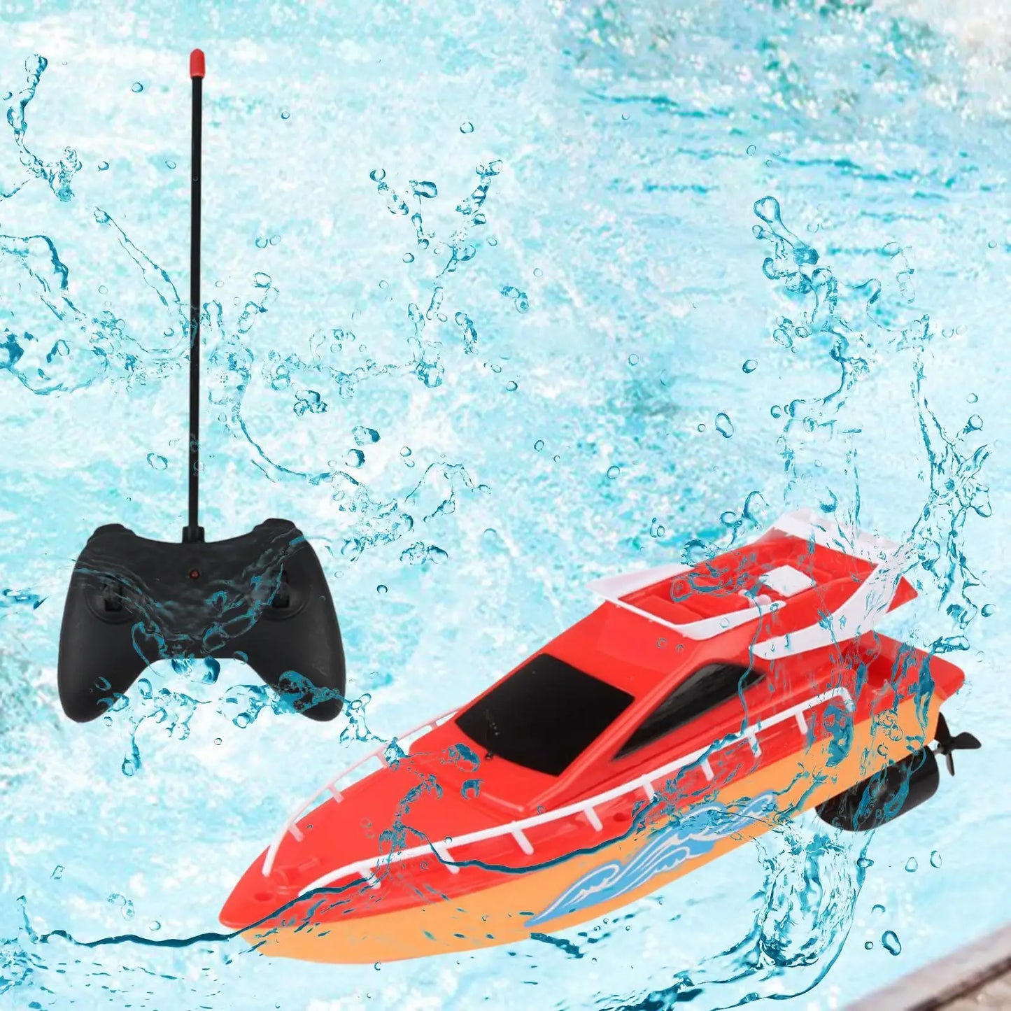 Mini Wireless Remote-controlled Boat High-speed Racing Boat High Speed Remote Control Speedboat Electric Waterproof RC Boat