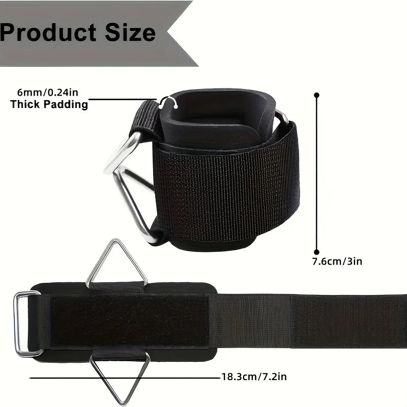 Adjustable Wrist Cuff for Cable Machine – Neoprene Padded Gym Ankle/Wrist Strap for Arm & Glute Training | Fitness Attachment for Men & Women (1 Pc)