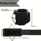 Adjustable Wrist Cuff for Cable Machine – Neoprene Padded Gym Ankle/Wrist Strap for Arm & Glute Training | Fitness Attachment for Men & Women (1 Pc)