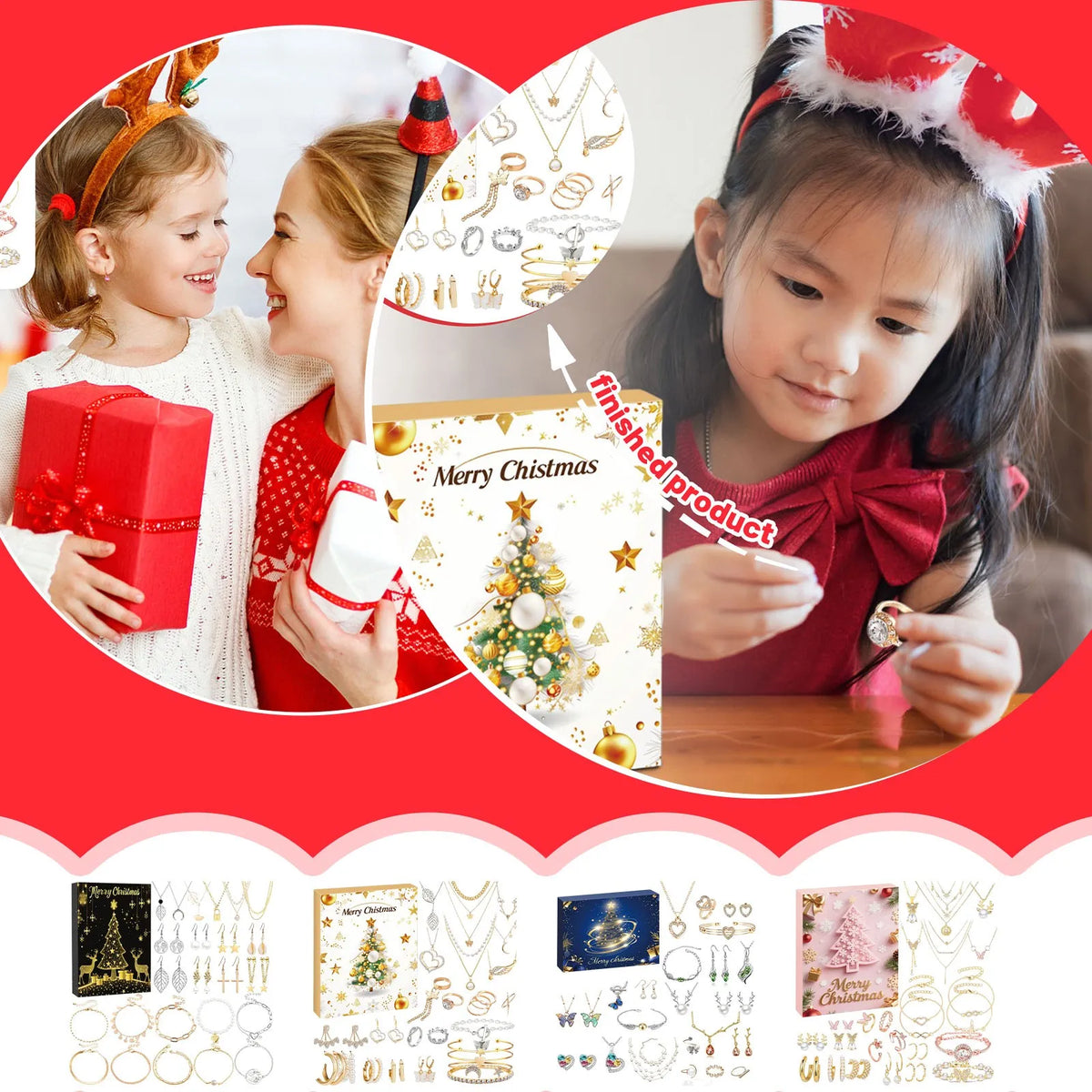 Christmas Jewelry Advent Calendar – 24-Day Countdown Gift