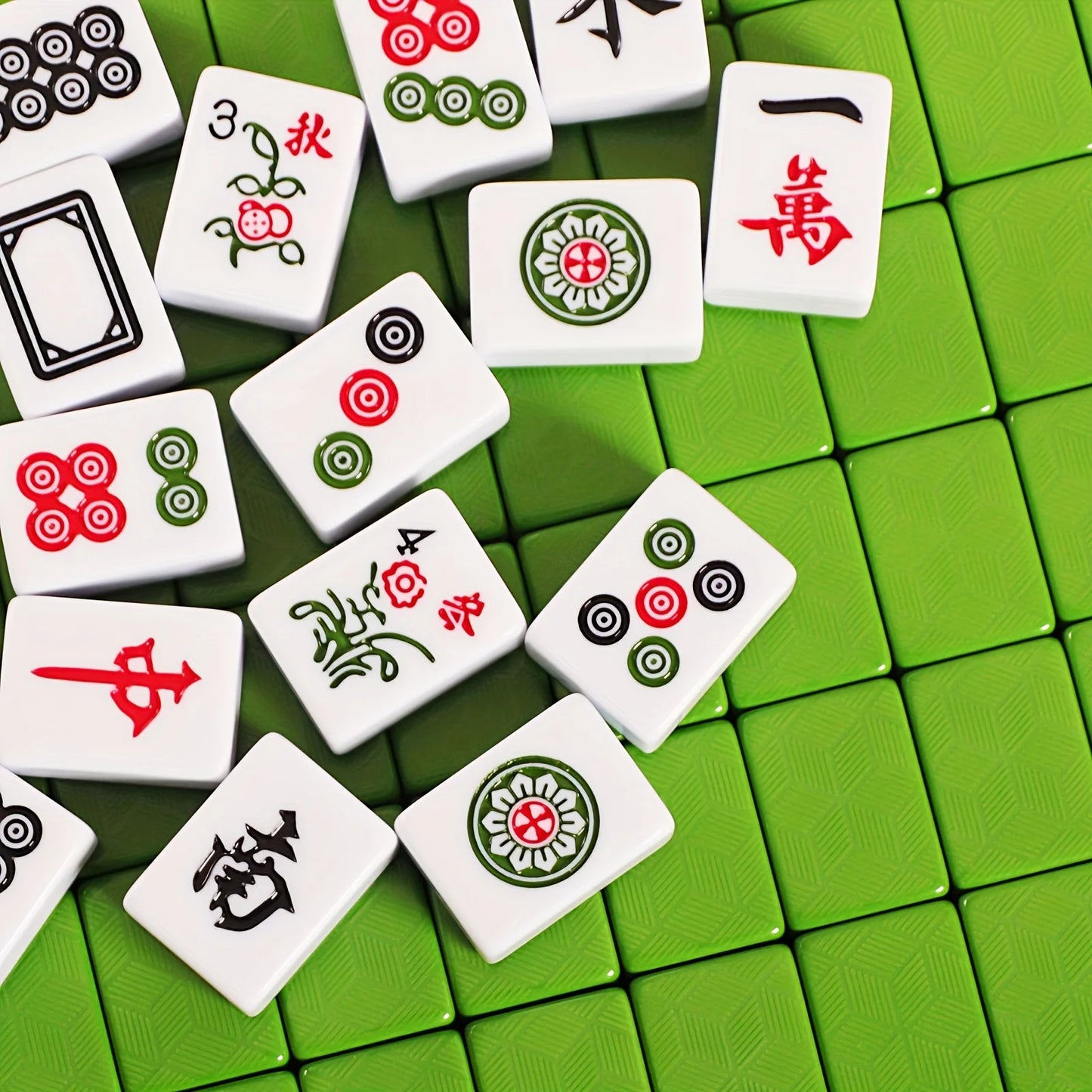 Hand‑Spoked Mahjong Set (Large 1.57" | 40mm) 🎴 | Premium High‑Resin 144‑Tile Mahjong Set + Travel Suitcase 🎒 | Dual‑Color Tile Options