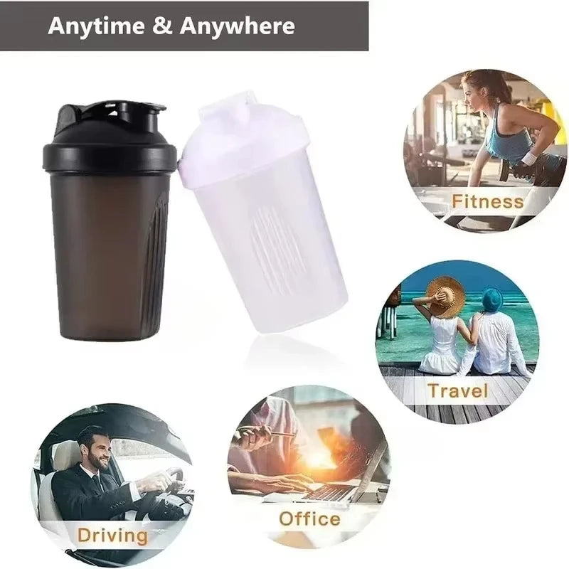 🥤💪 400ML Protein Shaker Bottle – BPA Free with Stainless Ball