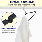 👔✨ 10pcs Non-Slip Coated Metal Suit Hangers | Heavy-Duty Traceless Shirt Hangers 🧥 | Simple & Multifunctional Closet Hangers