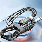 3-in-1 Multi USB Fast Charging Cable – Nylon Braided (USB Type-C / Micro USB / Lightning)