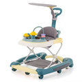 Baby Multi-Functional Comfortable Walker With Awning Anti-Rollover Baby Walker Can Sit, Adjust And Shake The Walker