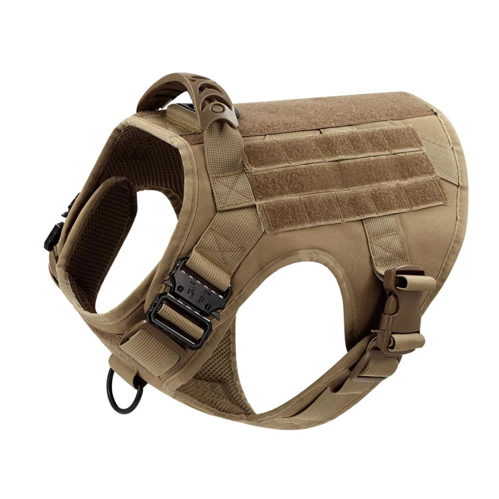 Tactical Large Dog Harness & Leash Set 🐕‍🦺 Military Training Vest with Collar for German Shepherd, Malinois & Medium-Large Dogs