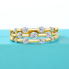💎✨ Moissanite Eternity Ring for Women 🤍 | Solid 925 Sterling Silver Wedding Band 💍 | Pass Diamond Test Luxury Jewelry Gift for Girls
