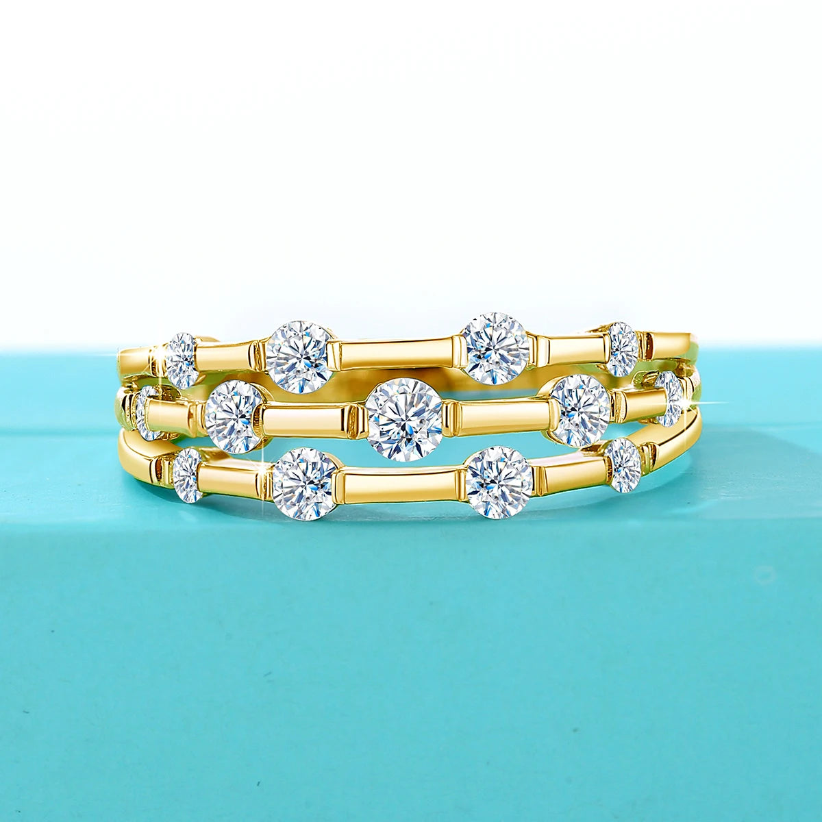 💎✨ Moissanite Eternity Ring for Women 🤍 | Solid 925 Sterling Silver Wedding Band 💍 | Pass Diamond Test Luxury Jewelry Gift for Girls