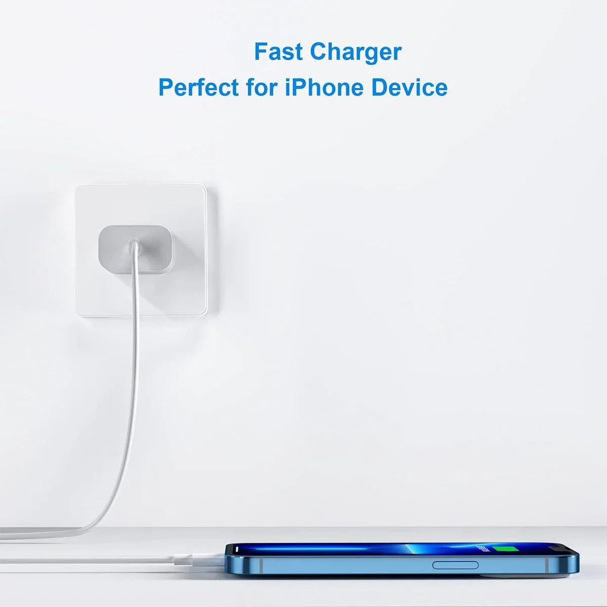 20W USB-C Fast Charger Set with 3.3FT Cable – For iPhone 14 / 13 / 12 / 11