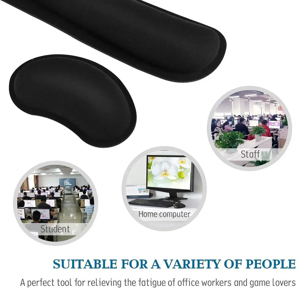 ⌨️🖱️ Widen Memory Foam Wrist Rest Set – Keyboard & Mouse Support