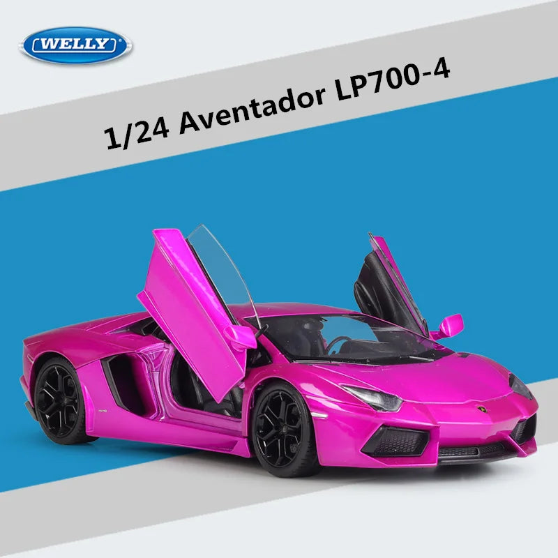 1:24 Lamborghini Aventador LP700-4 Alloy Sports Car Model Diecast Metal Racing Vehicles Car Model Simulation Kids Toy Gift