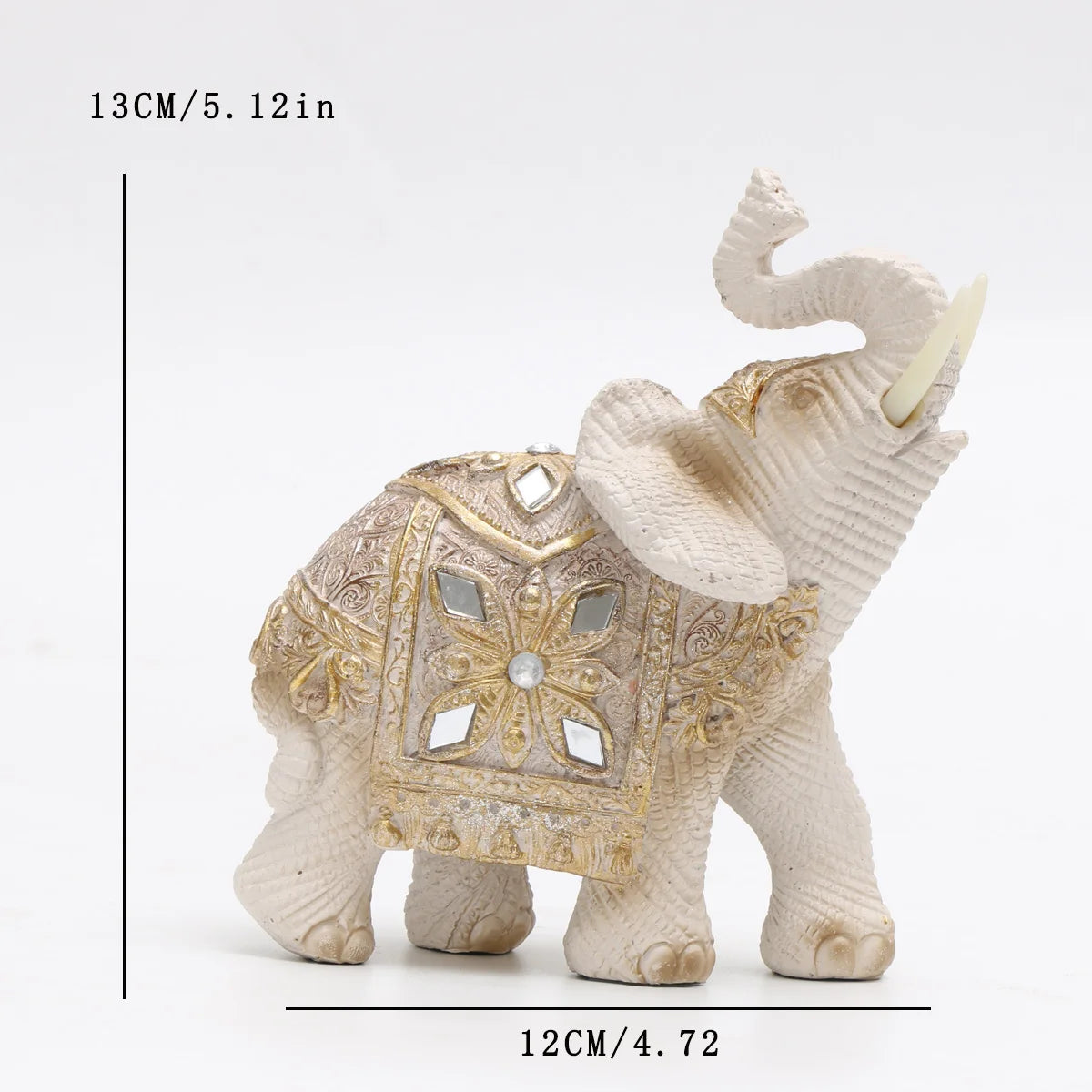 🐘✨ Lucky Elephant Feng Shui Statue 💰 | Wealth Attraction Decorative Sculpture 🏡 | Vibrant Elephant Figurine for Home & Office Décor